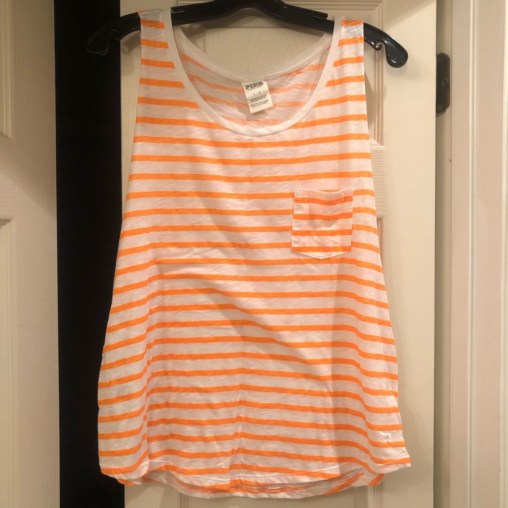 Victoria’s Secret PINK Striped Pocket Tank